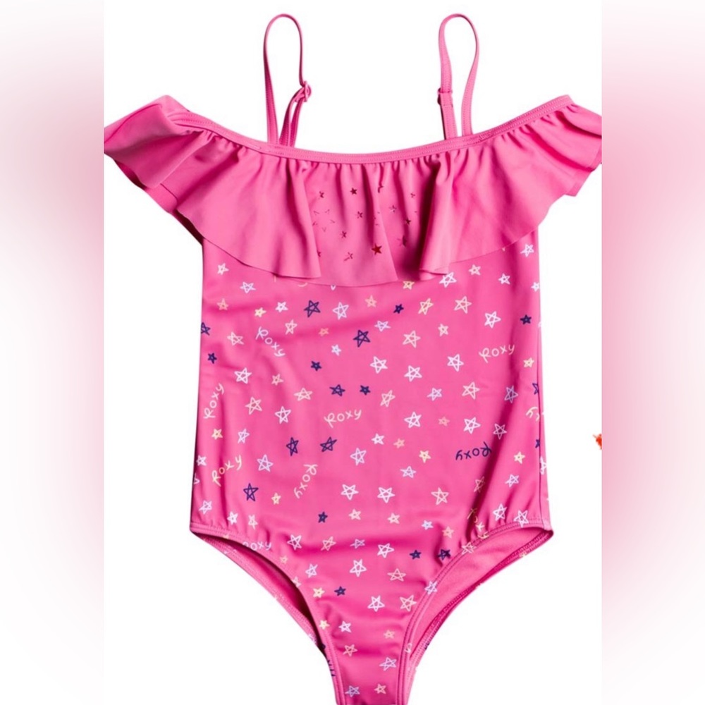 ROXY TINY STARS ONE PIECE SWIMSUIT: PINK: NWT: SIZE 2